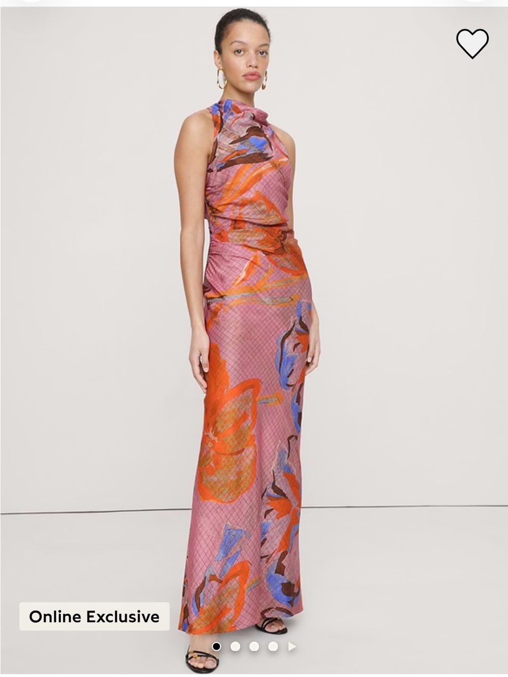 NWT Banana Republic Viscose-Linen Cowl-Neck Dress